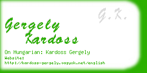 gergely kardoss business card